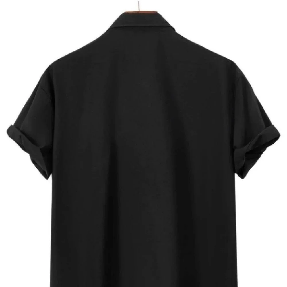Casual Men's Black Shirt - Picture 3 of 8